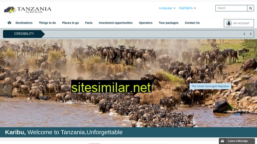 tanzaniatourism.go.tz alternative sites