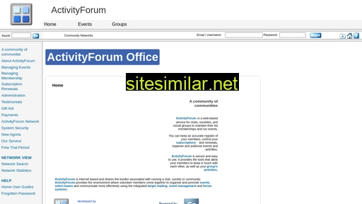 Activityforum similar sites