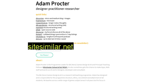 adamprocter.co.uk alternative sites