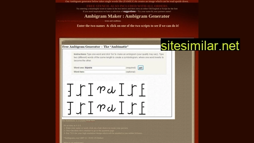 ambigram.co.uk alternative sites