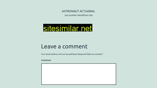 Astronaut-actuarial similar sites