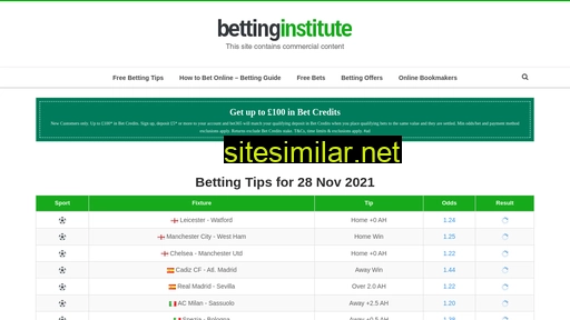 bettinginstitute.co.uk alternative sites