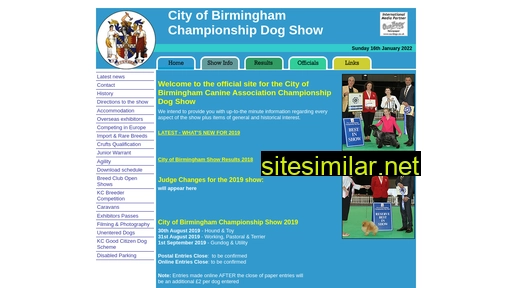 birminghamcitydogshow.co.uk alternative sites