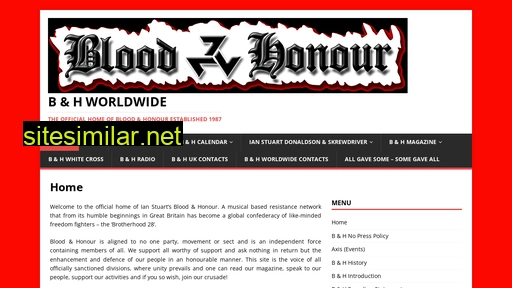 Bloodandhonourworldwide similar sites