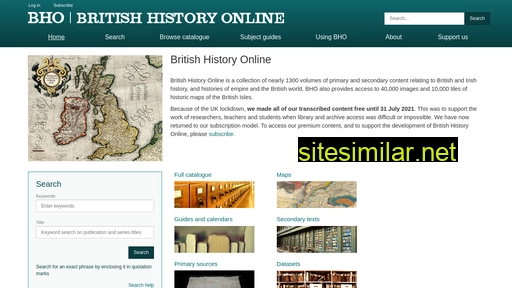british-history.ac.uk alternative sites