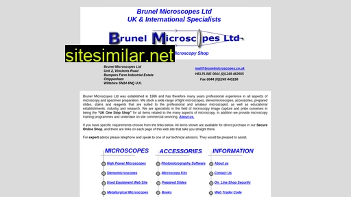brunelmicroscopes.co.uk alternative sites