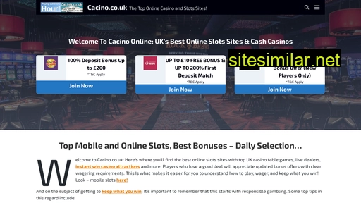 cacino.co.uk alternative sites