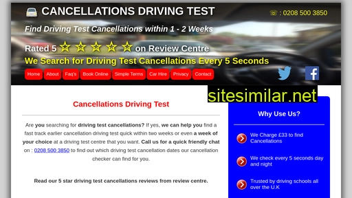 cancellationsdrivingtest.co.uk alternative sites