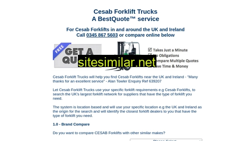cesab-forklift-trucks.co.uk alternative sites