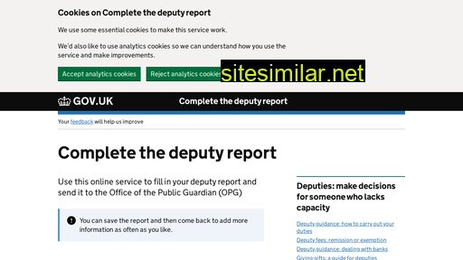 complete-deputy-report.service.gov.uk alternative sites