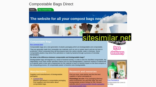 Compostablebagsdirect similar sites