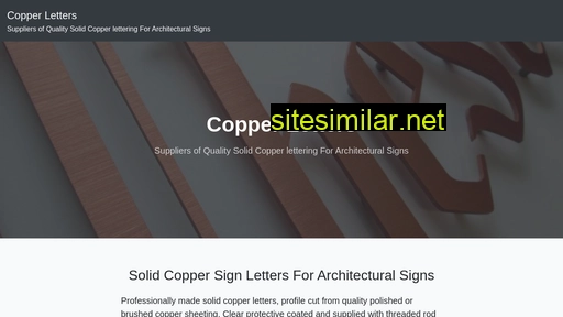 copperletters.co.uk alternative sites
