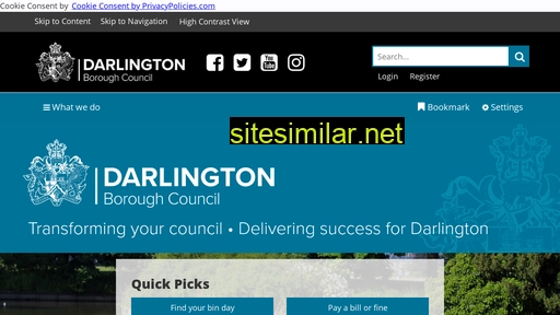 darlington.gov.uk alternative sites
