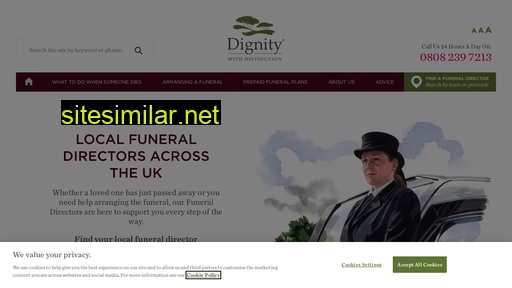 dignityfunerals.co.uk alternative sites