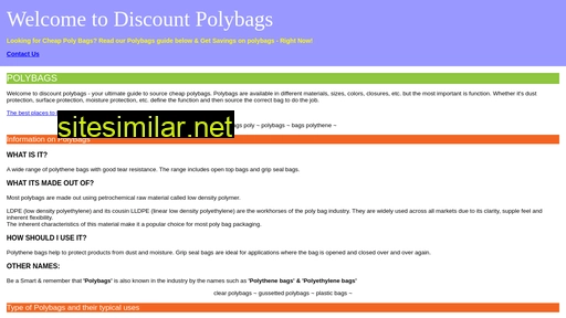 discountpolybags.co.uk alternative sites