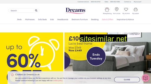 dreams.co.uk alternative sites