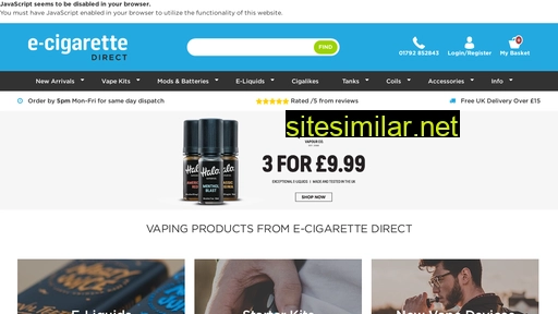 ecigarettedirect.co.uk alternative sites