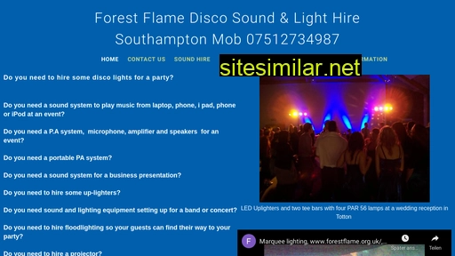 forestflamediscosoundlightandpahiresouthampton.co.uk alternative sites