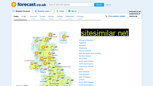 forecast.co.uk alternative sites