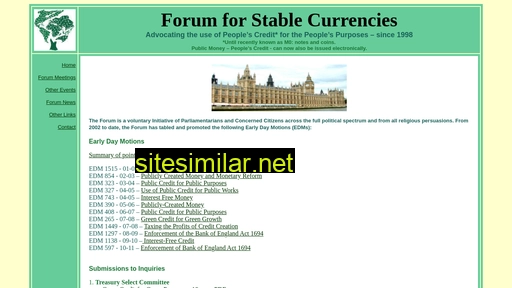 forumforstablecurrencies.org.uk alternative sites