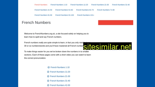 Frenchnumbers similar sites