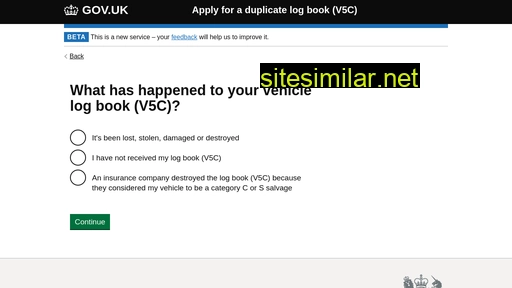 get-duplicate-vehicle-log-book.service.gov.uk alternative sites