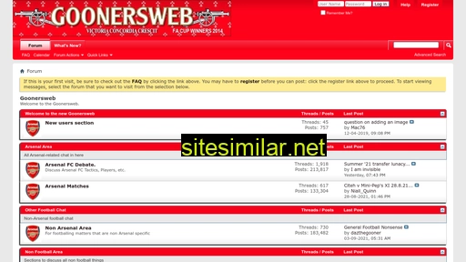 Goonersweb similar sites