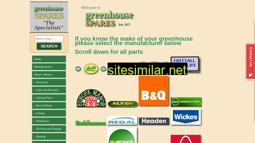 greenhousespares.co.uk alternative sites