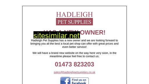 hadleighpetsupplies.co.uk alternative sites