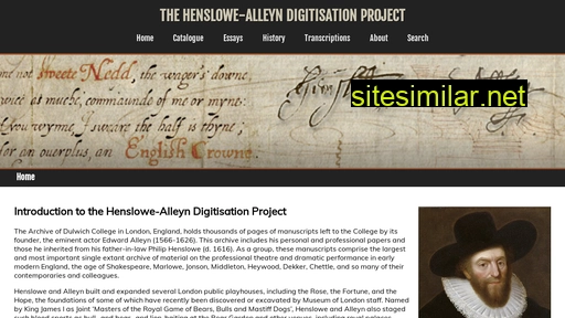 henslowe-alleyn.org.uk alternative sites