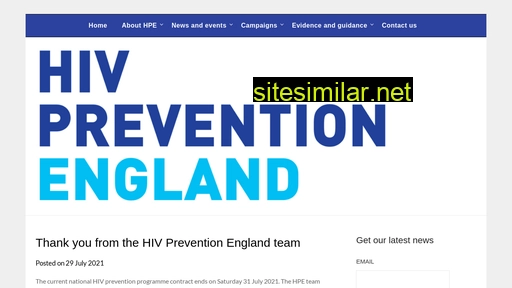 hivpreventionengland.org.uk alternative sites