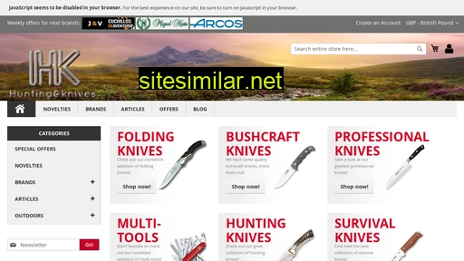 Huntingandknives similar sites