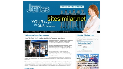 jonesrecruitment.co.uk alternative sites