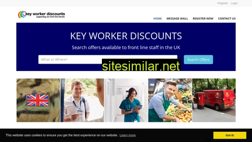 keyworkerdiscounts.uk alternative sites