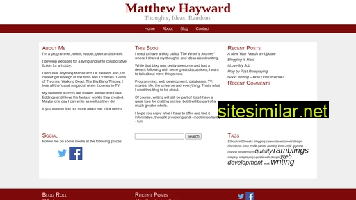 matthewhayward.co.uk alternative sites
