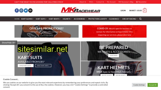 mkracewear.co.uk alternative sites