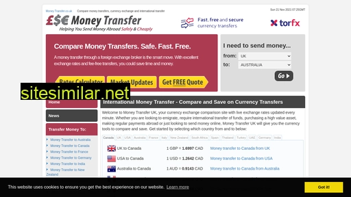 moneytransfer.co.uk alternative sites