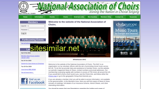 nationalassociationofchoirs.org.uk alternative sites