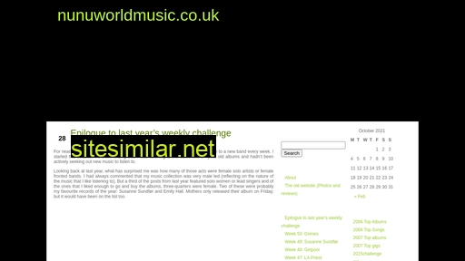 nunuworldmusic.co.uk alternative sites