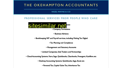 okehampton-accountants.co.uk alternative sites