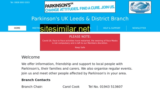 parkinsonsleedsbranch.co.uk alternative sites