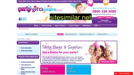 Partygiftsstore similar sites