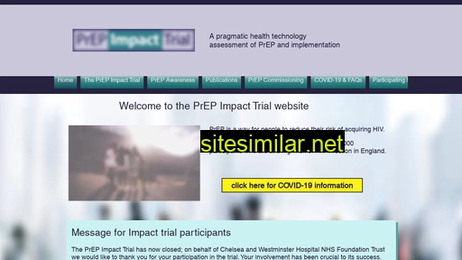 prepimpacttrial.org.uk alternative sites