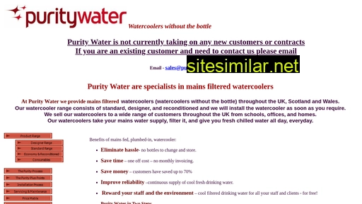 puritywater.co.uk alternative sites