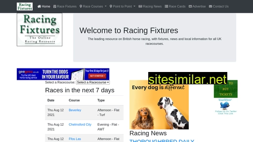 Racingfixtures similar sites