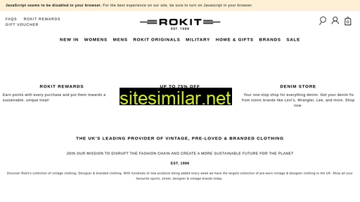 rokit.co.uk alternative sites