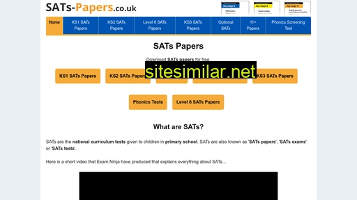 sats-papers.co.uk alternative sites