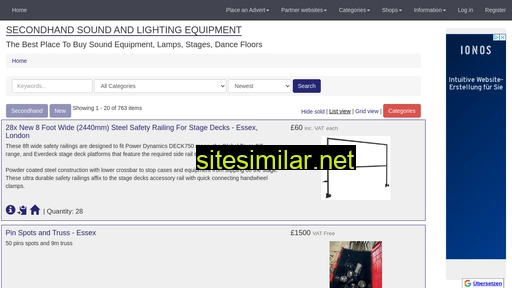 secondhand-sound-and-lighting-equipment.co.uk alternative sites