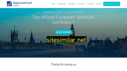 seleniumconf.co.uk alternative sites