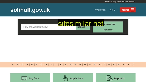 solihull.gov.uk alternative sites